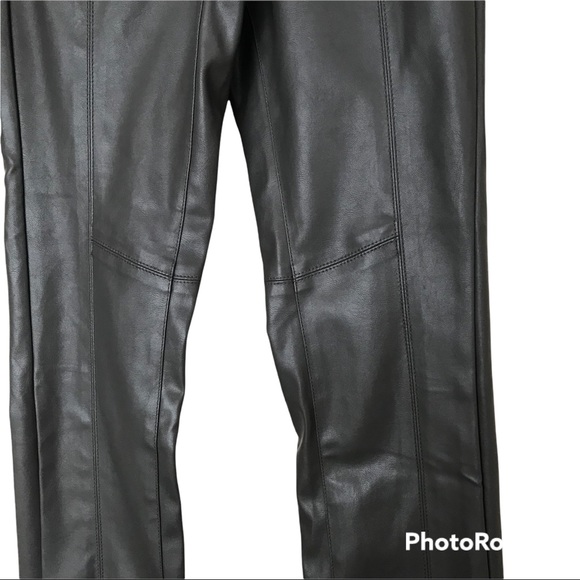 A/X Armani Exchange Faux Leather Polyurethane Leather Pants Grey - Picture 3 of 11